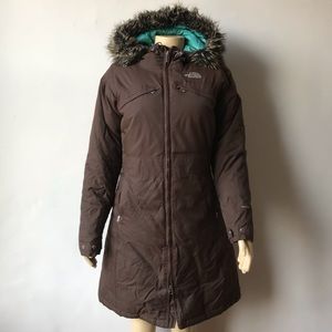 THE NORTH FACE WOMENS ARCTIC PARKA BROWNIE M
